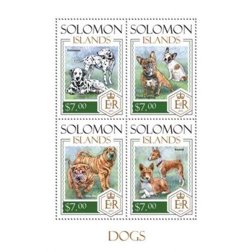 SOLOMON ISLANDS 2014 SHEET MNH DOGS PERROS CHIENS HUNDEN CANI CAES