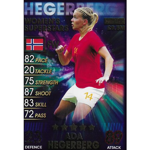 Match Attax - 101 (2019): Women's Superstars (Mirror Foil) - Norway, Hegerberg