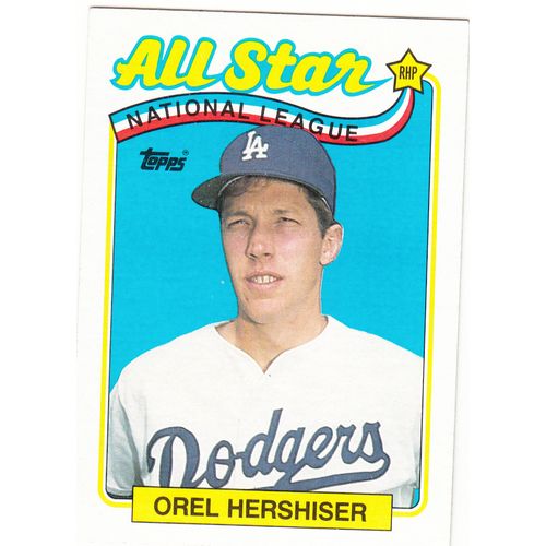 1989 Topps baseball card 394 Orel Hershiser All Star - Dodgers