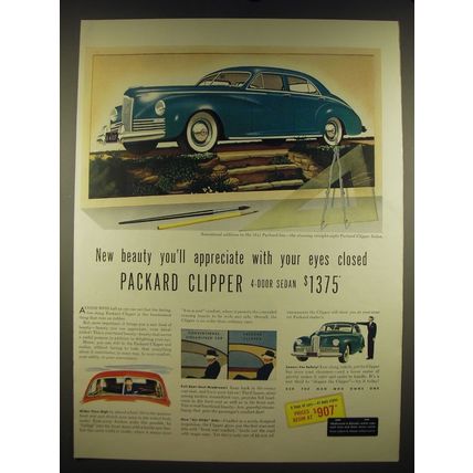 1941 Packard Clipper Sedan Ad - New beauty you'll appreciate with your eyes
