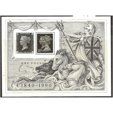 1990 Stamp WOrld Miniature Sheet MS1501 Unmounted Mint . .. .