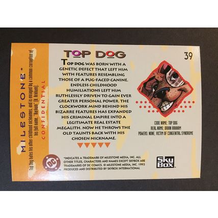 Milestone: The Dakota Universe trading card #39 (Top Dog)