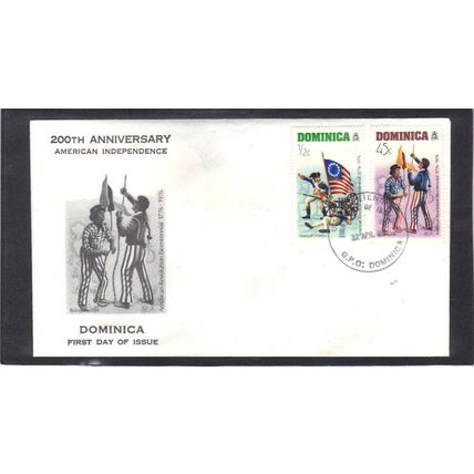 FDC Int'l Dominica Honoring USA Bicentennial (Cachet-U/A) CV01045