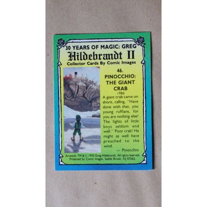 Hildebrandt Series 2 Base trading Card # 46 (A) Pinocchio 1993 comic images