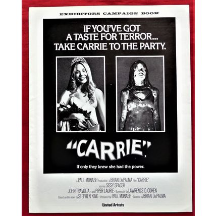 CARRIE (1976) vintage UK Pressbook ***Sissy Spacek, John Travolta***