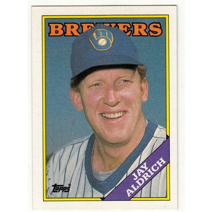1988 Topps baseball rookie card 616 Jay Aldrich RC