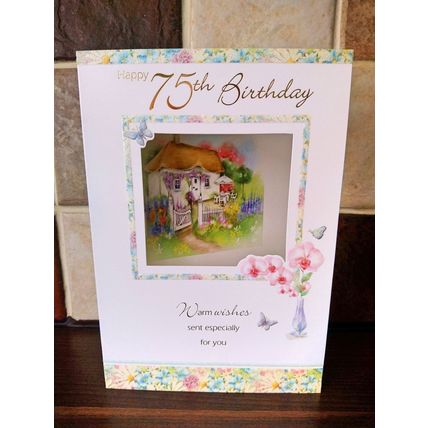75h birthday card - Happy 75th Birthday #02