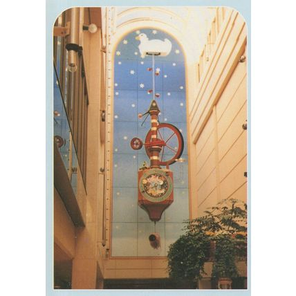 Wishing Fish Clock Nautical Timepiece Cheltenham 1970s Postcard