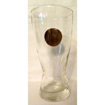 SPRINGFIELD COMMUNITY COLLEGE WHEAT BEER GLASS with GILT SCHOOL SEAL