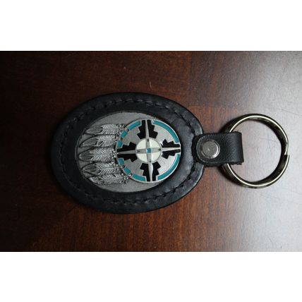 Siskiyou Leather / metal key rings - New- 5 styles