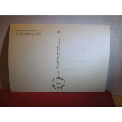 GOUFFRE DE PADIRAC, LOT, FRANCE unused postcard =