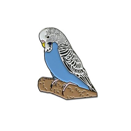 Blue Budgie Budgerigar Bird Metal Collectors Enamel Pin Badge Brooch 33mm NEW