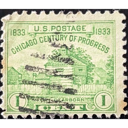 STAMP United States SG727 1933 1c Fort Dearborn Used