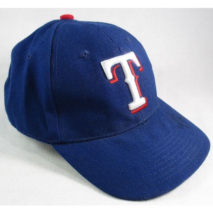 Pre-Owned Texas Rangers Blue Baseball Cap Hat, One Size, SIGNED #72, Help!!!