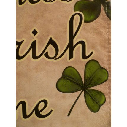 "GOD BLESS THIS IRISH HOME INDOOR BANNER FLAG 30x14 ST PATRICK'S DAY shamrock"