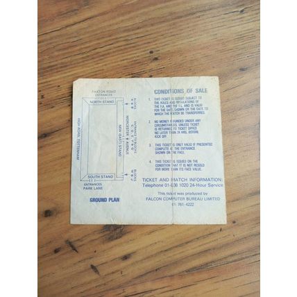 1980/81 League Cup 4th Round Programme & Ticket - Tottenham / Spurs v Arsenal