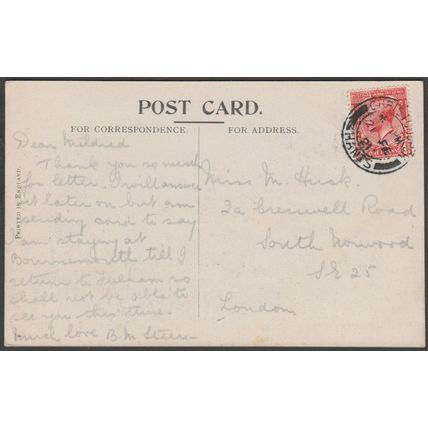 The Undercliff Drive, Boscombe, Hampshire, 1921 - Postcard