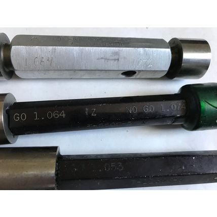 lot THE PIPE MACHINERY GO NO GO PLUG GAGE 1.053 1.064 1.074 1.064 1.072,AC