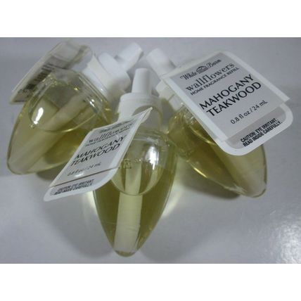 3 bulbs Bath & Body Works Wallflower Refill Bulb Mahogany Teakwood