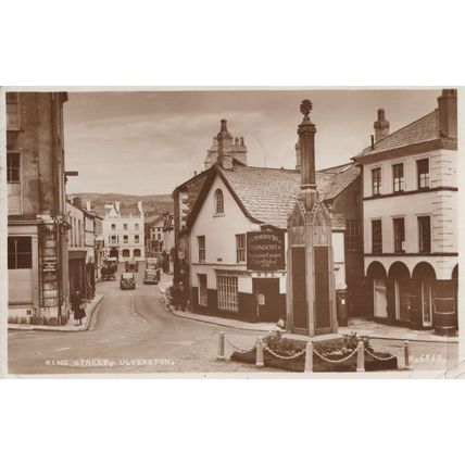 King Street Ulverston Cumbria Chemists Real Photo Postcard