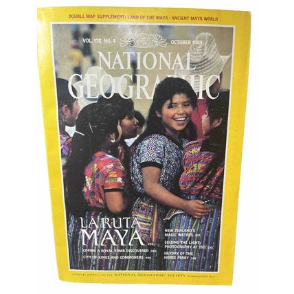 National Geographic Magazine October 1989 Laruta Maya Vintage Collectable p2