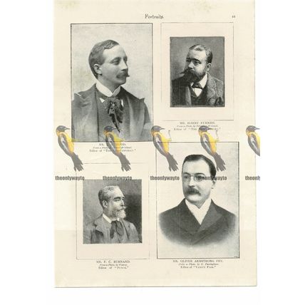 O Armstrong Fry (Vanity Fair), +3 Publication Editors, Book Illustration, 1895