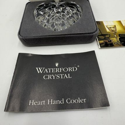 Waterford Crystal Heart Heart Hand Cooler Sculpture Paperweight Office Decor Box