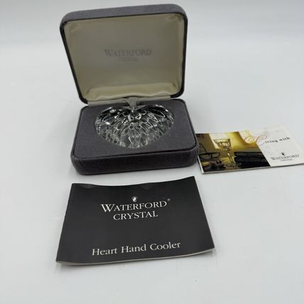 Waterford Crystal Heart Heart Hand Cooler Sculpture Paperweight Office Decor Box