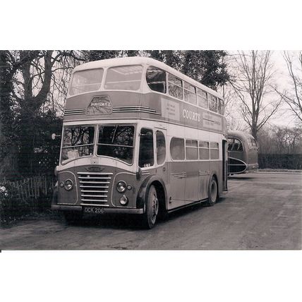 Black & White Photo of Premier Travel Ltd. - DCK 206 ex. Ribble Motor Services
