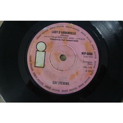 A4-CAT STEVENS-‎Lady D'Arbanville–UK 7" SINGLE-1970-VG-PINK i Cat Stevens ‎