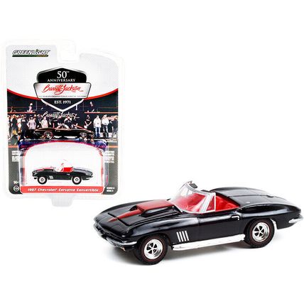 1967 Chevrolet Corvette Convertible Black with Red Stripe and Red Interior (L...
