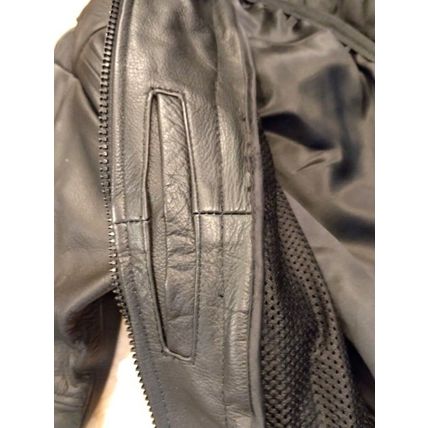 Mustang Youth/Women's Leather Biker Jacket Black XL Thinsulate Thermal Insul.