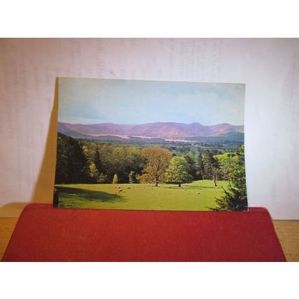 LAKE DERWENTWATER FROM UNDERSCAR, CUMBRIA used postcard by Frith 1969 pm =