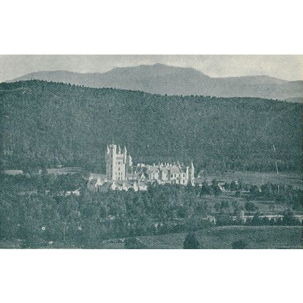 Balmoral And Lochnagar Balmoral From River Dee 1900 Antique Print Picture