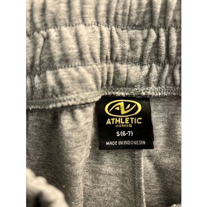Athletic Works Boys Knit Jogger Track Pants Gray & Black Choose Your Size