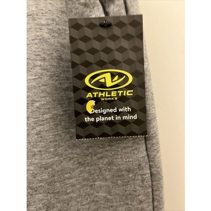 Athletic Works Boys Knit Jogger Track Pants Gray & Black Choose Your Size