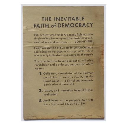Original WW2 German Air Drop Leaflet. - Code SKJ 2011. - 1945.