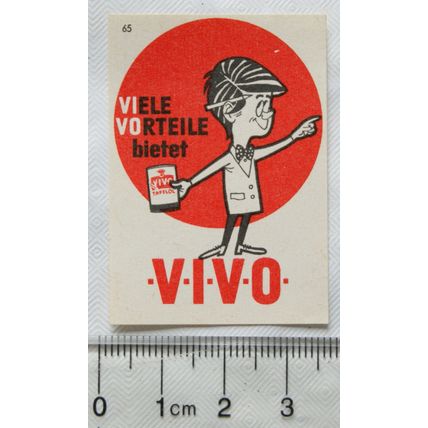 vintage West Germany Matchbox Label - VIVO - Viele Vorteile Bietet ref5