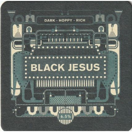 BEER MAT - GREAT HECK BREWING - BLACK JESUS - (Cat No 005) - (2014)