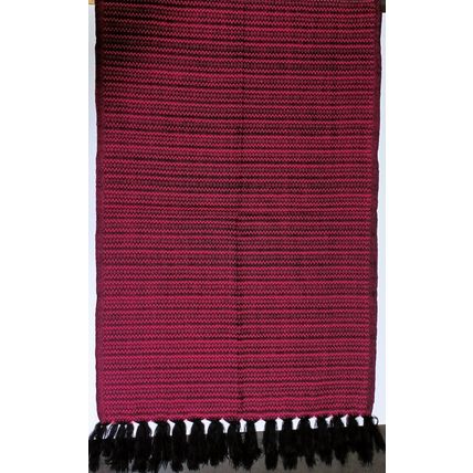 Elegant-Ultra-Soft-Lightweight **BLACK-PINK** Traditional Rebozo Shawl Mexico