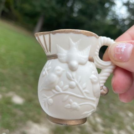 Miniature Pitcher Set Porcelain Multi-Color Unbranded Pcs & 1 Royal Worcester Pc