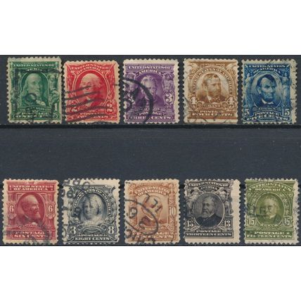 Presidents: 10 Values - USA 1902/03 - FH - Sc 300/9