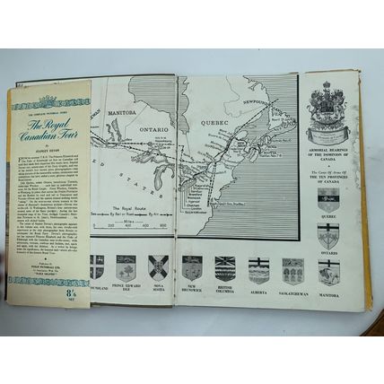 c1951 "THE ROYAL CANADIAN TOUR" QUEEN ELIZABETH II PICTORIAL HARDBACK BOOK (P3)