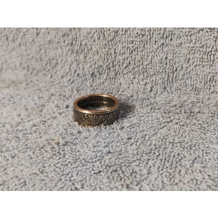 1993 Kennedy Half Dollars size 11 coin ring handmade mixed metals (A)