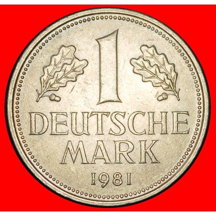 Ⰶ NOT COMMUNIST (1950-2001): GERMANY★ 1 MARK 1981D II2+D+r2★LOW START★NO RESERVE