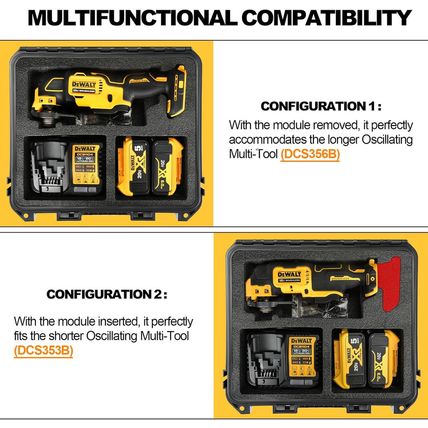 Case for Dewalt Oscillating Multi Tool - Waterproof Hard Tool Box for Dewalt Mul