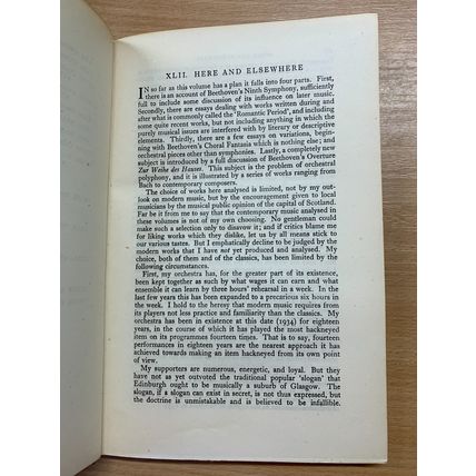 1946 "ESSAYS IN MUSICAL ANALYSIS" DONALD FRANCIS TOVEY MUSIC HARDBACK BOOK (P3)