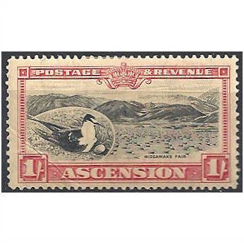 Ascension 1934 SG28 1/- Black & Carmine Mounted Mint ..