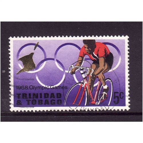 TRINIDAD AND TOBAGO 1968 SG334 5c CYCLING FINE USED