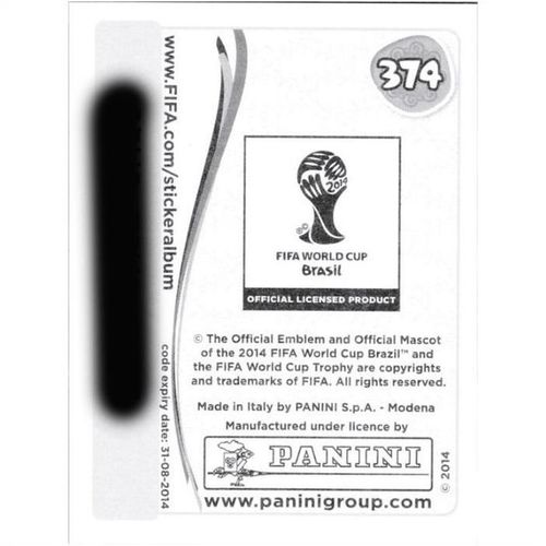 2014 Panini World Cup Soccer Stickers - #374 - France Logo